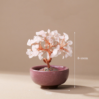 Piedra Natural Cristal Dinero Árbol Chakra Piedras Curativas Árbol DE LA Vida Hecho a Mano Árbol DE LA Suerte para Decoración