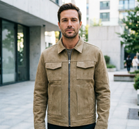 Blouson de travail unisexe en suède matelassé, dernière conception OEM, haute qualité, prix abordable, sur mesure, avec grandes poches zippées