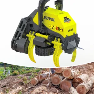 XUVOL OEM Tree Skidder Harvester Head Excavadora Accesorio Corte Forestal Madera Tronco Radio 360mm Forestal skidder