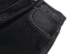 Yüksek kaliteli yıkama Denim pantolon amerikan Retro sokak Punk <span class=keywords><strong>mo</strong></span> kirli renk taşlama beyaz rahat düz bacak moda pantolon kot - Product Image 4