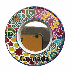 Imán de nevera con espejo de mosaico de la Alhambra de Granada, España, recuerdo turístico de resina 3D, adhesivo magnético con patrón de <span class=keywords><strong>azulejos</strong></span> andalusios - Product Image 5