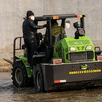Chariot élévateur tout-terrain diesel KaiDa KDJY35 3,5 tonnes 4x4, hauteur de levage 6000 mm, mât à trois étages, certifié CE pour la construction agricole