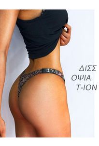 Custom LOGO Low Waist Glitter Diamond Rhinestone <b>Underwear</b> Letter Ice <b>Silk</b> Sexy Plus Size Women's Thong - Product Image 2