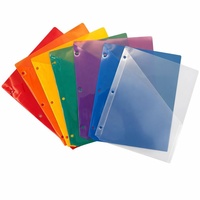 Carpeta de Archivo Translúcida STASUN PP con Bolsillo Diagonal, Bolsa para Documentos con 3 Orificios para Encuadernación, Suministros de Oficina y Escolares
