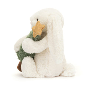 Precio de Fábrica, Peluche de Conejo Timido JC con Árbol de Navidad, Juguete de Peluche Suave con Orejas Largas, Animal de Peluche Navideño, Decoración Festiva - Product Image 3