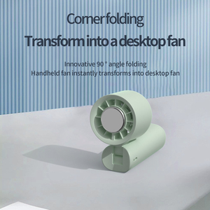 High Speed Small Ice Fan - Foldable Design Blows <b>Air</b>-<b>Conditioning</b> Wind, Handheld Desktop Fan for Personal Use - Product Image 5