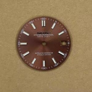 Cadran de montre en métal de luxe 28,5 mm vert lumineux, nouveau design Sunray Nail pour mouvement NH35/MH36 - Product Image 6