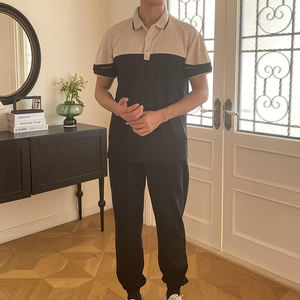 เสื้อโปโลผ้าไหมคอตตอนปักโลโก้เสื้อยืดกอล์ฟแบบเรียบเสื้อโปโลออกแบบโลโก้ได้ตามต้องการ - Product Image 1