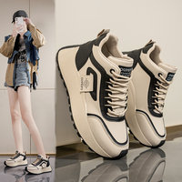 Chaussures de sport décontractées pour femmes, version coréenne, à plateforme, à lacets, avec logo personnalisé, pour le campus, collection Printemps