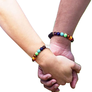 Braccialetti in agata occhio di tigre e pietra vulcanica di <span class=keywords><strong>Daisy</strong></span> Fang, i più venduti, intrecciati, set per coppia, cristallo e agata - Product Image 3