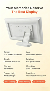 ปฏิทินดิจิตอล WIFI ขนาด 21.5 นิ้ว สำหรับ Frameo/ Whale Framely / Fotocube ซิงค์ภาพแสดงผลบนหน้าจอสัมผัส - Product Image 6