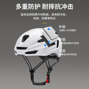 Casque de vélo de route PC EPS réglable, respirant, résistant aux chocs, protection de la tête pour le cyclisme, unisexe adulte - Product Image 3