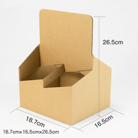 Boîte à emporter pour Bubble Tea, porte-gobelet à café en papier, plateau porte-gobelets 6 gobelets avec 4 compartiments, plateau porte-gobelets en papier pour café