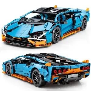 Toylinx 0098 seri 1261PCS lamborghinsed Model mobil balap Super blok bangunan teknis DIY olahraga mobil bata mainan