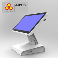 Sistema POS Todo en Uno de Alta Calidad con Pantalla Táctil Capacitiva de 15.6 Pulgadas y 10 Puntos, VFD/LED de 8 Dígitos, con Software POS Gratuito para Comercio Minorista