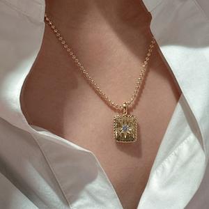 Colgante de Plata de Ley S925 con Estrella Hexagonal de Estilo Vintage, Diseño de Nicho Europeo Americano, Colgante de Lujo Ligero, Dijes Finos - Product Image 3