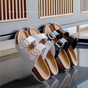 Pantofole da <span class=keywords><strong>donna</strong></span> semplici in <span class=keywords><strong>sughero</strong></span> piatte comode <span class=keywords><strong>sandali</strong></span> estivi femminili - Product Image 5