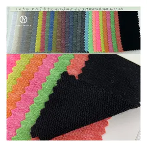 Jiayu Textil mode 50 Polyester 40 Baumwolle 10 Rayon neue 32s gestrickt 160gsm TCR Frottee Material für Kleidung