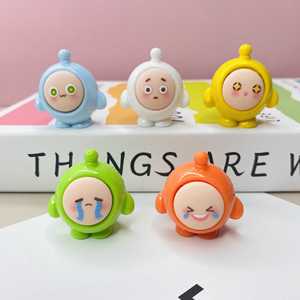 ตุ๊กตาไข่วาฟเฟิลเรซิ่นการ์ตูน วัสดุงานฝีมือ DIY สำหรับทำเครื่องประดับ รูปแบบนามธรรมน่ารัก ของสะสมงานศิลปะ ของเล่น - Product Image 3