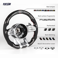 Volant sport en cuir perforé de haute qualité en fibre de carbone pour Mercedes-Benz C E S GLC GLE GLS Plug & Play personnalisé