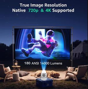 Muzee Nieuwste Film Projector Ingebouwde Batterij Project Mobiele Telefoon 4K Home Theater Draagbare Projector 4K Mini Voor Slaapkamer - Product Image 2