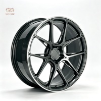 Jantes de course 18 pouces 5x114.3 Noir brillant à rayons en Y profondément concaves en alliage pour Nissan 370Z