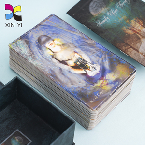 Vente en gros de cartes à jouer de <span class=keywords><strong>tarot</strong></span> <span class=keywords><strong>français</strong></span> en papier d'art 350gsm impression de surface brillante avec boîte - Product Image 4