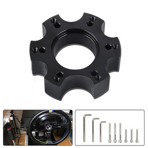 Base d'adaptateur de volant 70mm noire pour volant de course Thrustmaster T300RS avec frein à main - Product Image 4