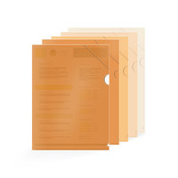 Porte-documents A4 en PP, imprimé UV, étanche, à pochette unique, avec clip, transparent dégradé, pour rangement de feuilles de test en forme de L