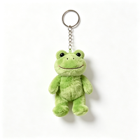 Porte-clés en peluche doux UYEAH OEM/ODM, personnages de dessins animés (lapin, ours, canard, grenouille, chat), cadeau, logo personnalisé, mascotte animale en peluche moelleuse