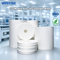 WIPESTAR Rouleau de lingettes pour salle blanche, 80% polyester 20% polyamide, Classe 100/1000, sans peluches, pour le nettoyage de circuits imprimés électroniques