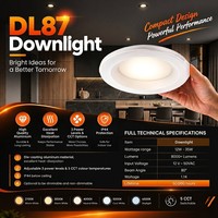 Plafonnier LED encastré moderne à faible éblouissement IP44, 5 températures de couleur sélectionnables, 3 niveaux de puissance, intensité variable en option, en aluminium moulé sous pression