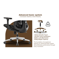 Chaise de bureau exécutive ergonomique moderne en maille, réglable en hauteur, inclinable et pivotante, pour hôpitaux et hôtels - Approvisionnement en gros, garantie 3 ans