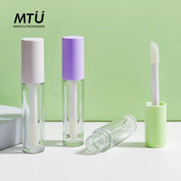 Conteneur cosmétique transparent personnalisé, emballage en plastique cylindrique vide, étiquette privée, tubes à gloss à lèvres, PETG ABS PP, OEM ODM prêt à l'emploi