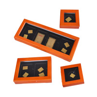 Boîte de présentation de pièces de monnaie en MDF écologique faite à la main avec logo personnalisé et gravure laser, étui cadeau avec fenêtre pour pièces de monnaie de collection