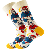 Chaussettes unisexes tendance pour femmes et hommes, chaussettes amusantes et colorées à motif joyeux