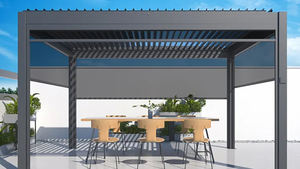 Pergola bioclimatique motorisée électrique en aluminium sur mesure de luxe <span class=keywords><strong>4x3</strong></span>, avec protection solaire LED, écologique et imperméable - Product Image 4