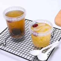 Bol d'emballage à emporter en plastique jetable de 16/24/32oz avec LOGO personnalisé boîte à lunch tasse à soupe ronde en plastique