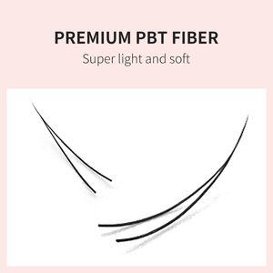 OEM韓国PBT 0.07マットブラックV字型合成ヘアDIYボトムラッシュJカールローワーアンダーつけまつげエクステンション - Product Image 2