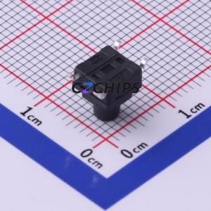 TS-1010GS-BR07526 Tactile Switch SMD-4P,6.2x6.2mm Switch Single Pole Single Throw Round Button 2.6N Vertical Mount - Product Image 2