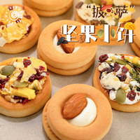 Kue Tartlet Nougat Kacang Mete Bentuk Pizza, Biskuit Keras Bernutrisi, Asin & Goreng, Kualitas Tinggi 500g, Camilan Kantor