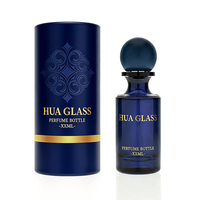 Leichte, elegante, dickwandige Parfümflasche mit individuellem Etikett, 30ml, 50ml, 100ml, künstlerischer Kugelverschluss, leere Glasflasche mit Sprühnebel