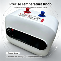 Petit chauffe-eau sous comptoir avec thermostat numérique pour cuisine, lavage des mains et usage domestique