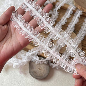 3CM 와이드 화이트 메쉬 자수 프린지 아플리케 드레스 칼라 DIY 공예 바느질 장식 리본 프릴 트림 레이스 - Product Image 3