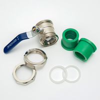 Matériaux de plomberie REHOME, fabricants de vannes PPR à clapet, raccord PPR de charge 1/2\" à 1/4\", vanne à bille PPR 25 mm, vanne d'arrêt PPR