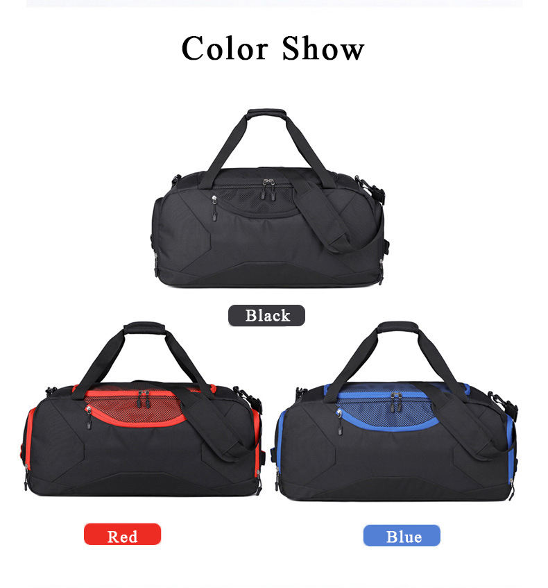 Custom Logo Men's Travel Duffel Bag with Shoe Compartment Dry Wet ...