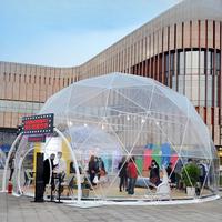 Tente Dôme Transparente Sphérique en PVC Moderne Quatre Saisons Hautement Imperméable à Une Chambre avec Structure en Acier Galvanisé à Chaud pour le Camping