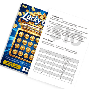 Carte à gratter d'impression offset de haute qualité pour billets de loterie Lucky 666 avec couleurs vives - Product Image 3