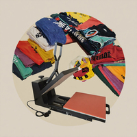 Presse à chaud à plat 38x38cm, nouvelle machine manuelle à pousser/tirer pour l'impression par sublimation sur T-shirts, sacs et coques de téléphone