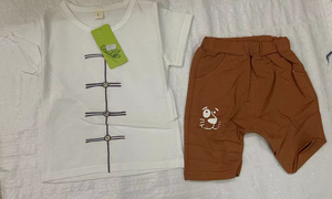 Prezzo di liquidazione ragazzi 1-4 anni Set manica corta in cotone estate vestiti per bambini estate due pezzi <span class=keywords><strong>abbigliamento</strong></span> <span class=keywords><strong>sportivo</strong></span> per bambini - Product Image 4